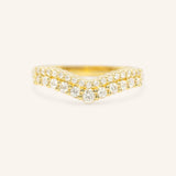 Bristow Double Contour Diamond Wedding Band