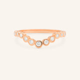 Glissade Curved Diamond Wedding Band
