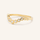 Glissade Curved Diamond Wedding Band