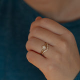 Glissade Curved Diamond Wedding Band