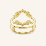 Aggie Contour Double Band Diamond Ring Guard