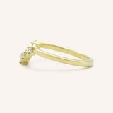 Kaiya Curved Diamond Wedding Band