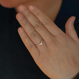 Trecia Curved Diamond Wedding Band