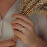 Trecia Curved Diamond Wedding Band