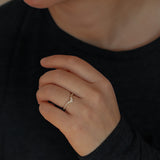 Trecia Curved Diamond Wedding Band