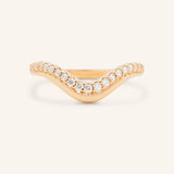 Nicolasa Curved Diamond Wedding Band