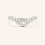 Nicolasa Curved Diamond Wedding Band