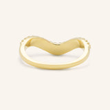 Nicolasa Curved Diamond Wedding Band