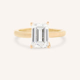 Lilabeth Emerald Cut Diamond Hidden Halo Engagement Ring
