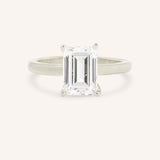 Lilabeth Emerald Cut Diamond Hidden Halo Engagement Ring