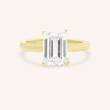 Lilabeth Emerald Cut Diamond Hidden Halo Engagement Ring