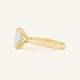 Lilabeth Emerald Cut Diamond Hidden Halo Engagement Ring