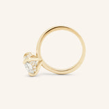 Lilabeth Emerald Cut Diamond Hidden Halo Engagement Ring