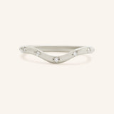 Cressida Curved Diamond Wedding Band