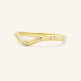 Cressida Curved Diamond Wedding Band