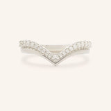 Lailah Double Chevron Diamond Wedding Band