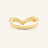 Lailah Double Chevron Diamond Wedding Band