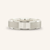 5MM Beveled Edge Satin Finish Center Wedding Band