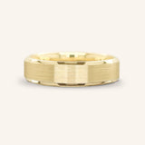 5MM Beveled Edge Satin Finish Center Wedding Band