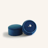Velvet Backdrop Single Ring Box - Royal Blue