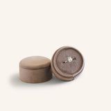 Velvet Backdrop Single Ring Box - Taupe
