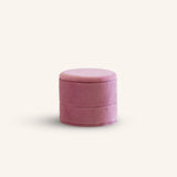 Velvet Backdrop Double Ring Box - Rose Pink