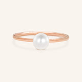Oro Pearl Plain Solitaire Ring