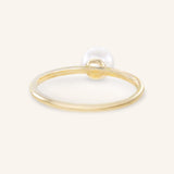 Oro Pearl Plain Solitaire Ring