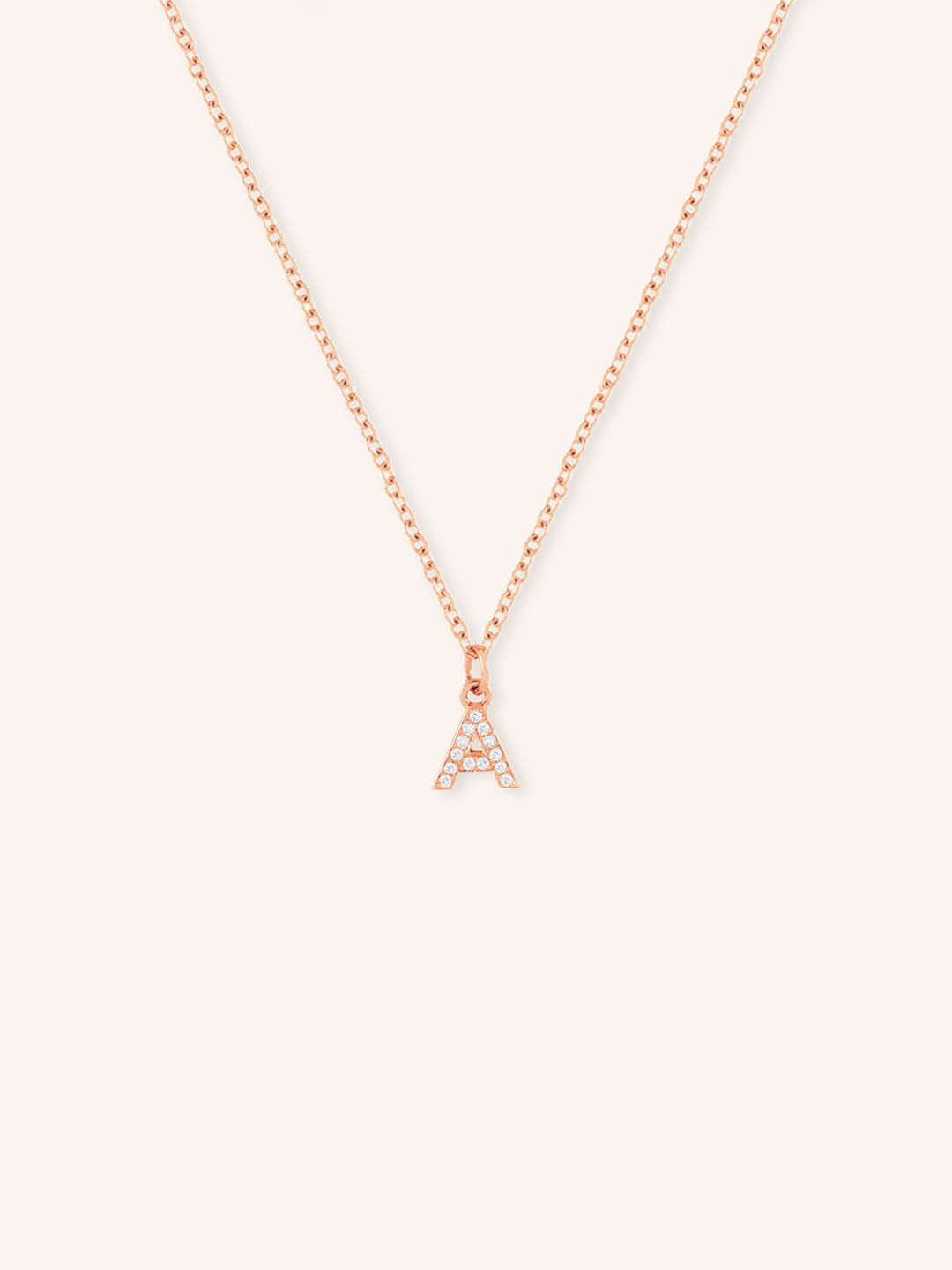 Initial "A" Diamond Necklace