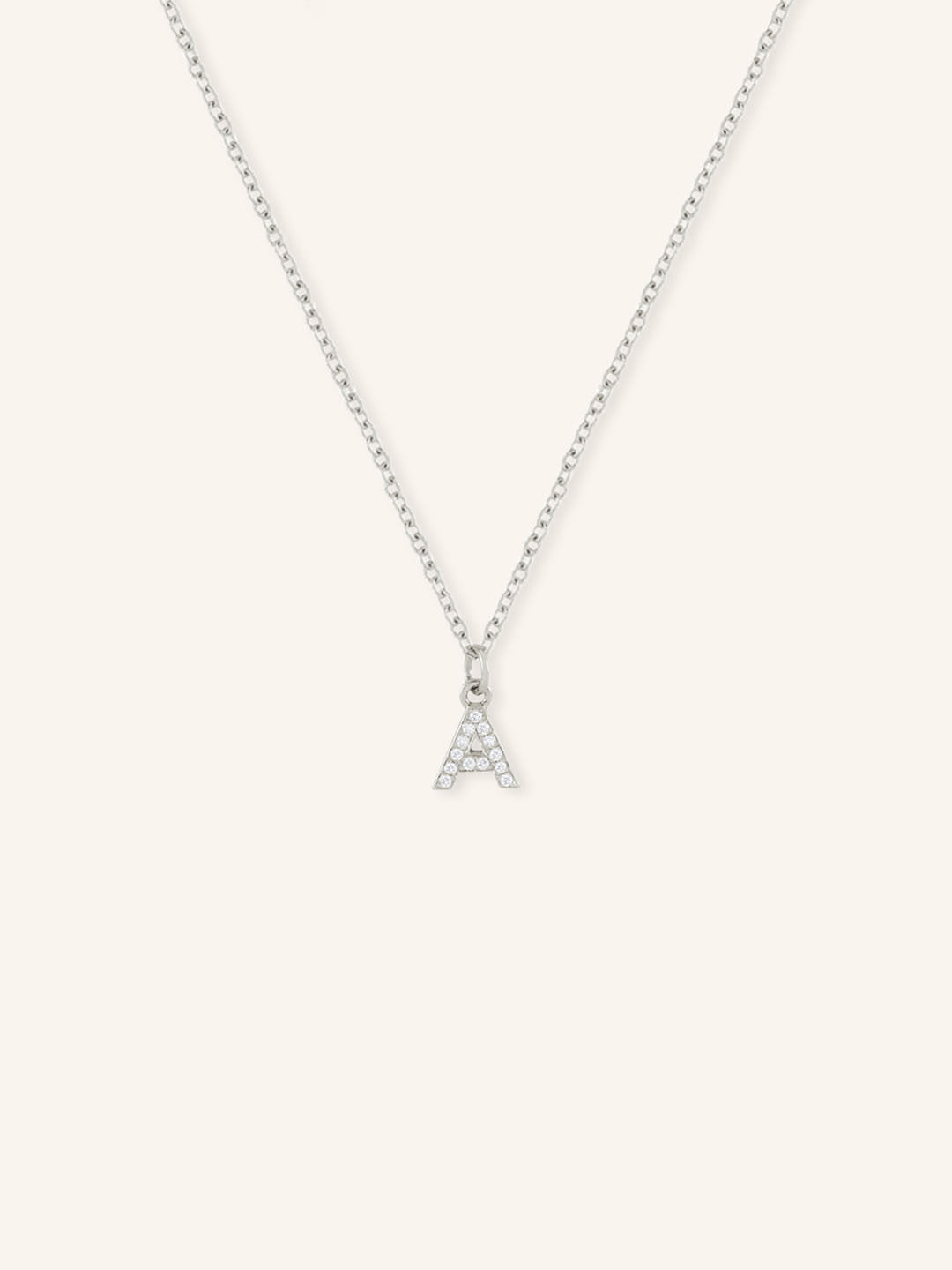 Initial "A" Diamond Necklace