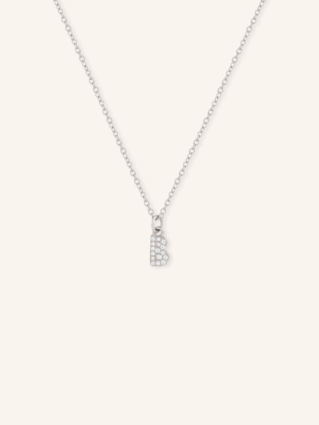 Initial "B" Diamond Necklace