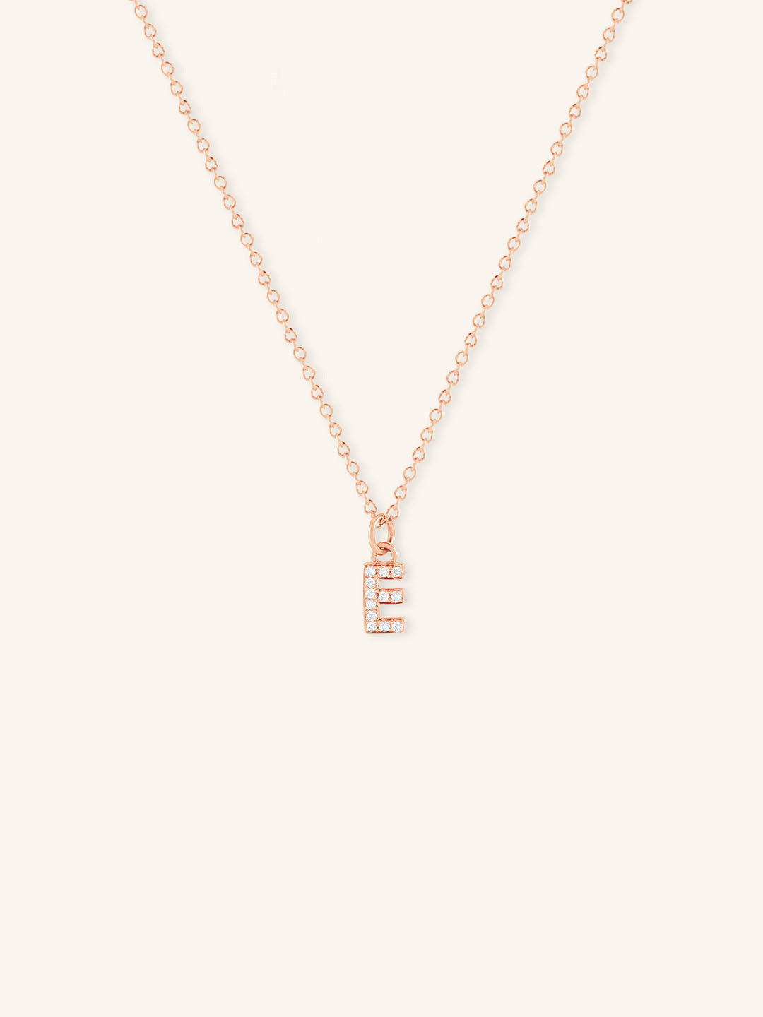 Initial "E" Diamond Necklace