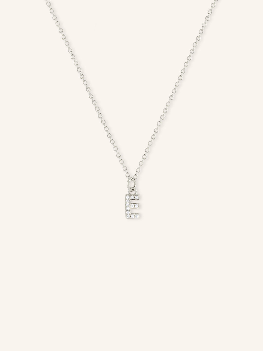 Initial "E" Diamond Necklace