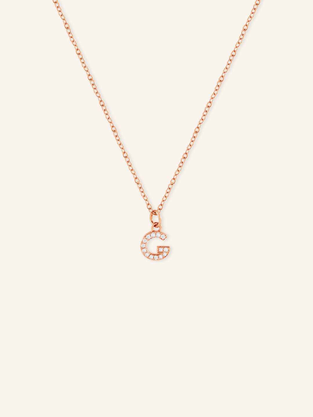 Initial "G" Diamond Necklace
