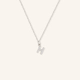 Petite Initial "H" Diamond Necklace