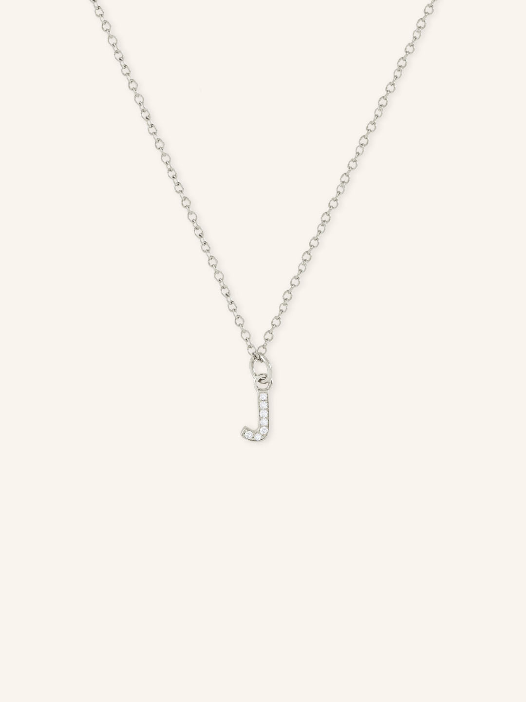 Initial "J" Diamond Necklace
