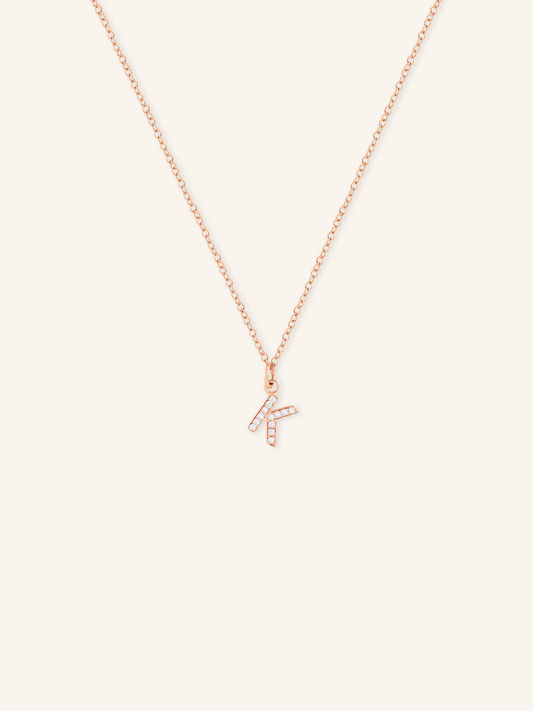 Initial "K" Diamond Necklace