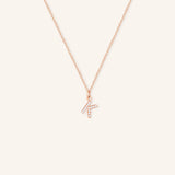 Petite Initial "K" Diamond Necklace