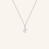 Petite Initial "K" Diamond Necklace
