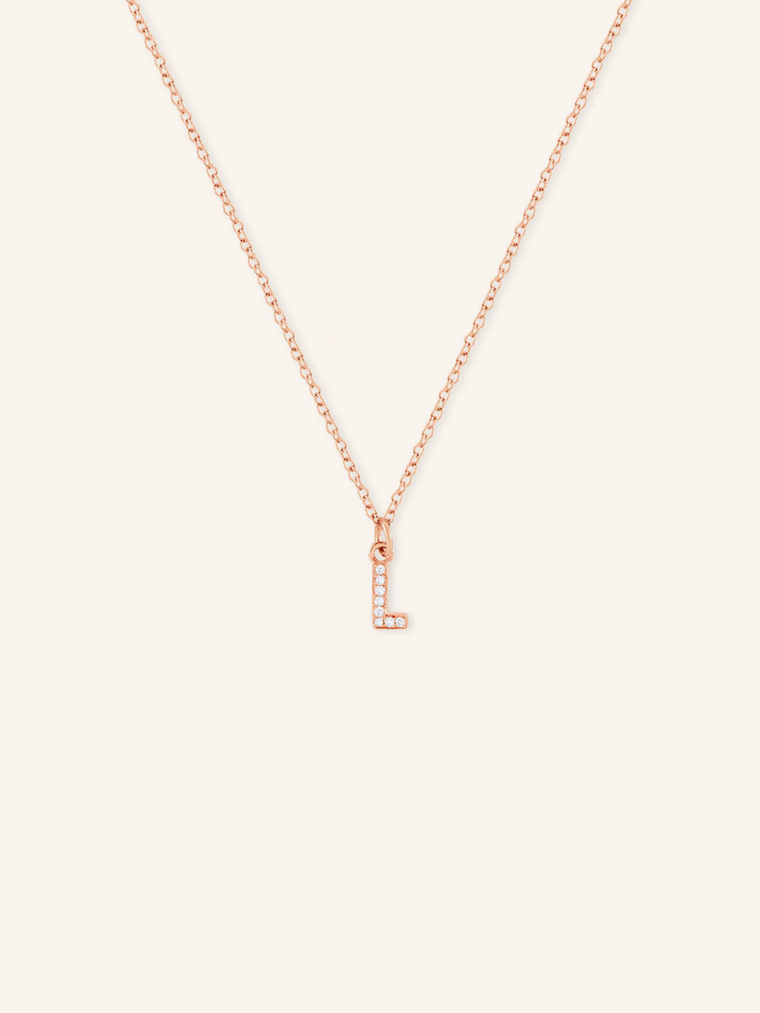 Initial "L" Diamond Necklace