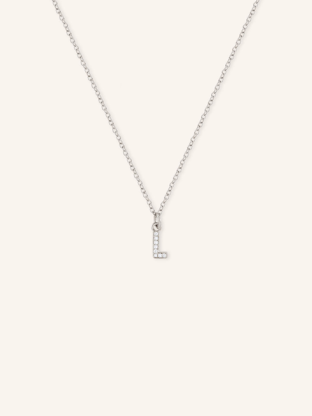 Initial "L" Diamond Necklace