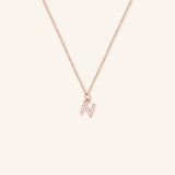 Petite Initial "N" Diamond Necklace