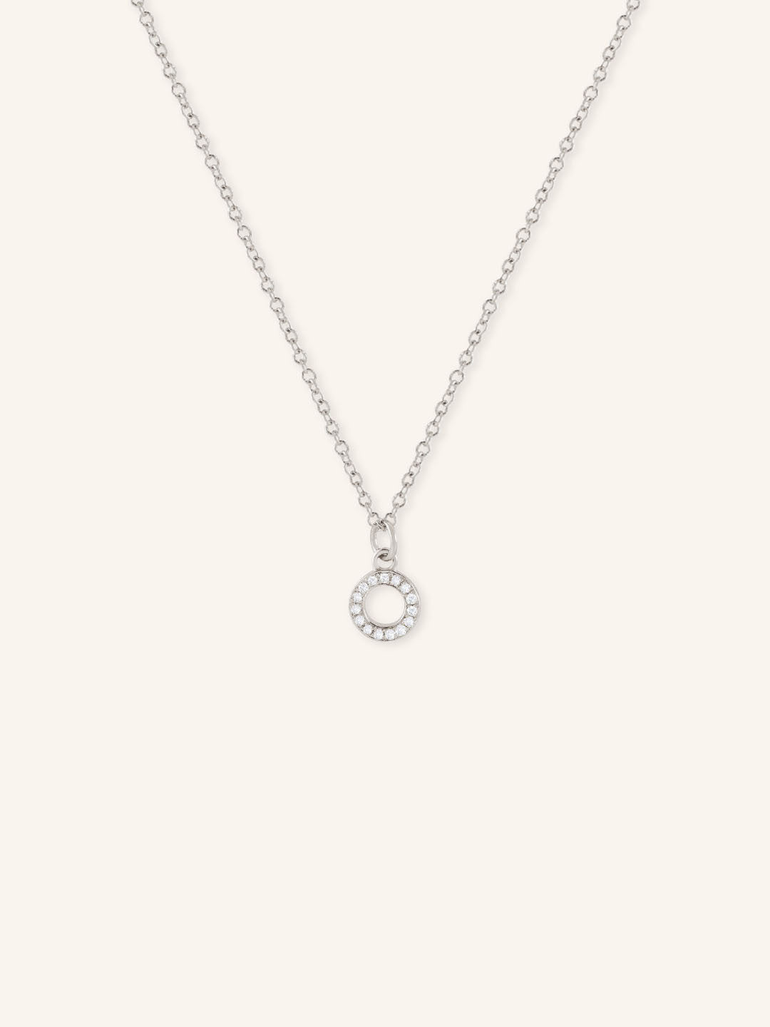 Initial "O" Diamond Necklace