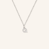 Petite Initial "Q" Diamond Necklace