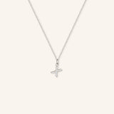 Petite Initial "X" Diamond Necklace