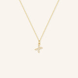 Petite Initial "X" Diamond Necklace