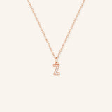 Petite Initial "Z" Diamond Necklace