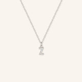 Petite Initial "Z" Diamond Necklace