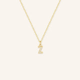 Petite Initial "Z" Diamond Necklace