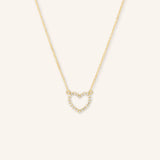 Tyene Petite Diamond Heart Necklace